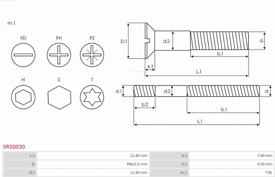 AS-PL SRS0030 - Set za popravak, alternator www.molydon.hr