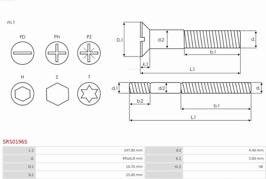 AS-PL SRS0196S - Set za popravak, alternator www.molydon.hr