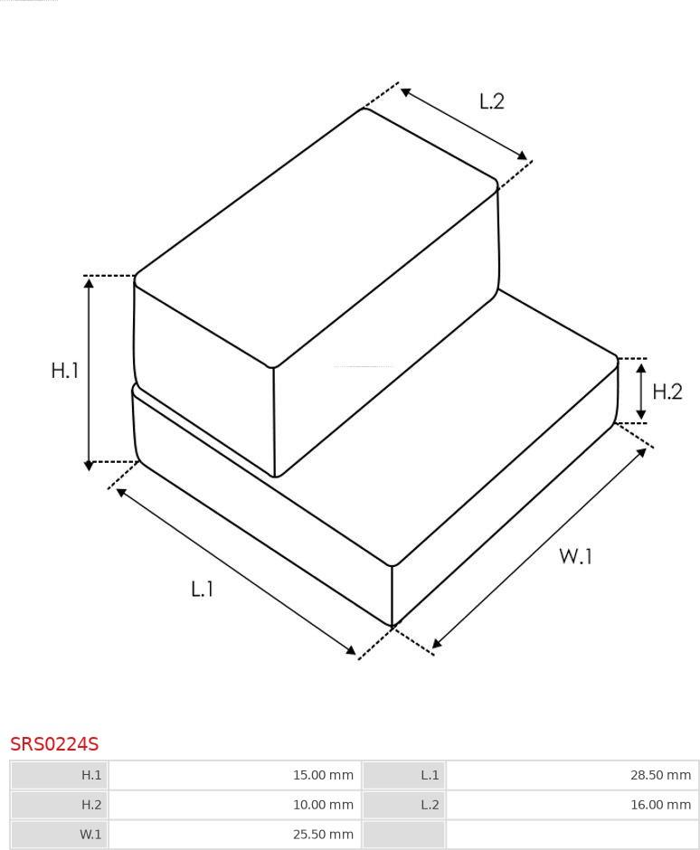 AS-PL SRS0224S - Set za popravak, starter www.molydon.hr