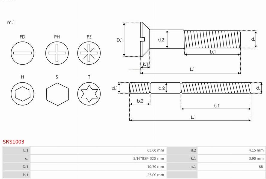 AS-PL SRS1003 - Set za popravak, alternator www.molydon.hr