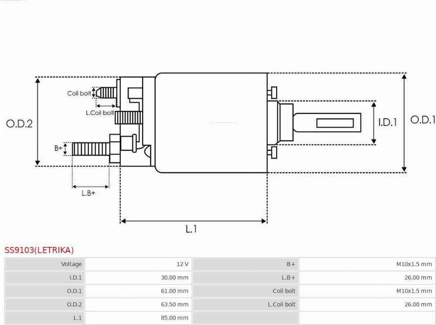 AS-PL SS9103(LETRIKA) - Elektromagnetni Prekidač, starter www.molydon.hr