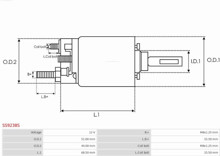 AS-PL SS9238S - Elektromagnetni Prekidač, starter www.molydon.hr