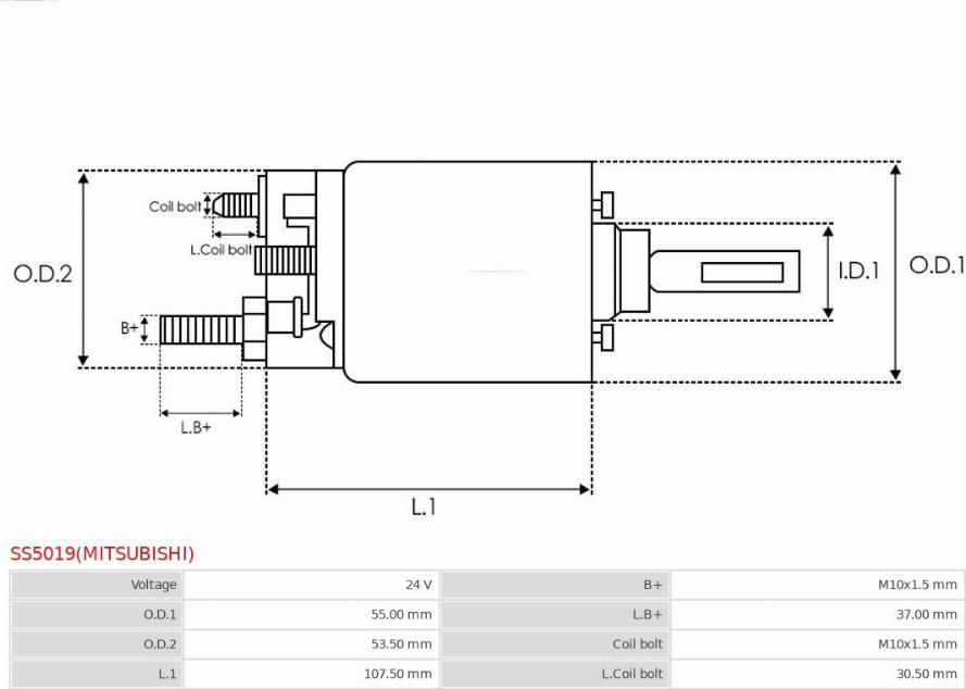 AS-PL SS5019(MITSUBISHI) - Elektromagnetni Prekidač, starter www.molydon.hr