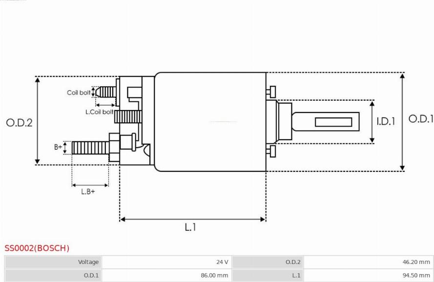 AS-PL SS0002(BOSCH) - Elektromagnetni Prekidač, starter www.molydon.hr