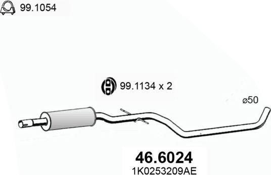 ASSO 46.6024 - Srednji Ispušni lonac www.molydon.hr