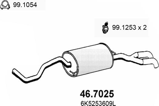 ASSO 46.7025 - Zadnji Ispušni lonac www.molydon.hr