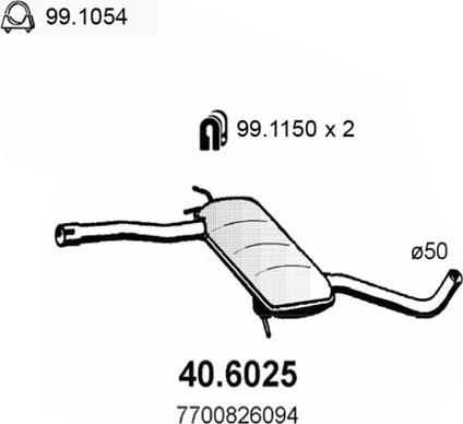 ASSO 40.6025 - Srednji Ispušni lonac www.molydon.hr