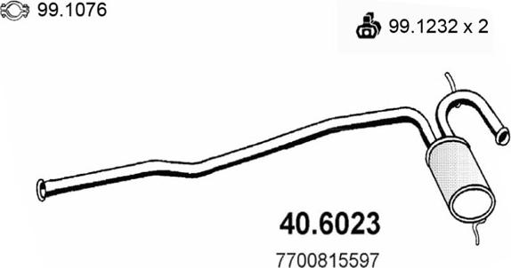 ASSO 40.6023 - Srednji Ispušni lonac www.molydon.hr