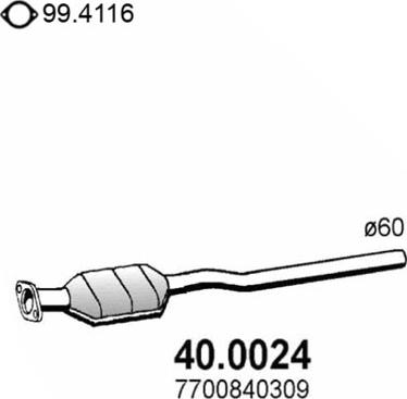 ASSO 40.0024 - Katalizator www.molydon.hr