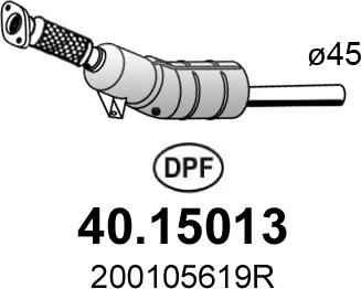 ASSO 40.15013 - DPF filter, filter čestica www.molydon.hr