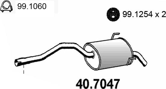 ASSO 40.7047 - Zadnji Ispušni lonac www.molydon.hr