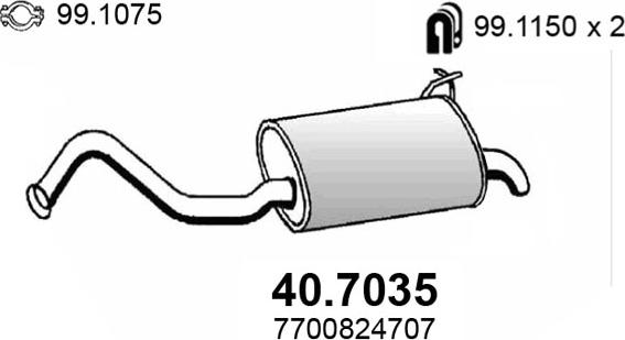 ASSO 40.7035 - Zadnji Ispušni lonac www.molydon.hr