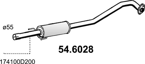 ASSO 54.6028 - Srednji Ispušni lonac www.molydon.hr