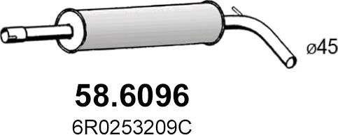 ASSO 58.6096 - Srednji Ispušni lonac www.molydon.hr