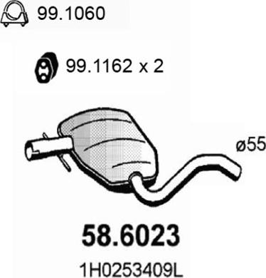 ASSO 58.6023 - Srednji Ispušni lonac www.molydon.hr