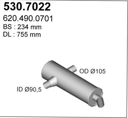 ASSO 530.7022 - Srednji/Ispušni lonac www.molydon.hr