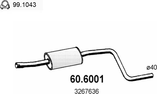 ASSO 60.6001 - Srednji Ispušni lonac www.molydon.hr