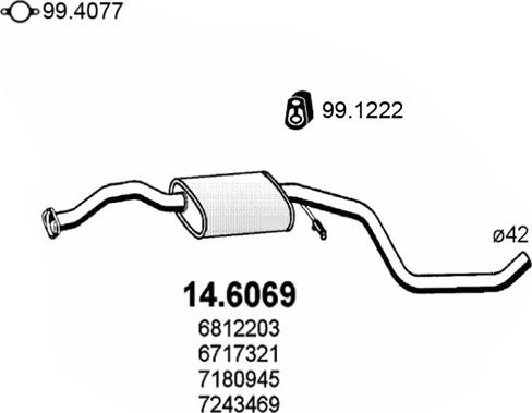 ASSO 14.6069 - Srednji Ispušni lonac www.molydon.hr