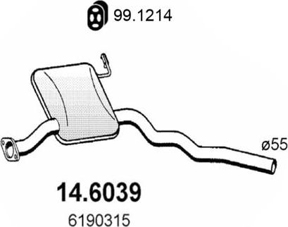 ASSO 14.6039 - Srednji Ispušni lonac www.molydon.hr