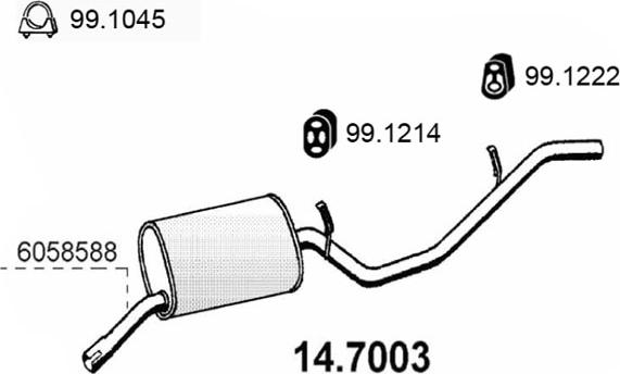 ASSO 14.7003 - Zadnji Ispušni lonac www.molydon.hr