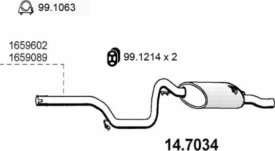 ASSO 14.7034 - Zadnji Ispušni lonac www.molydon.hr