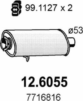ASSO 12.6055 - Srednji Ispušni lonac www.molydon.hr