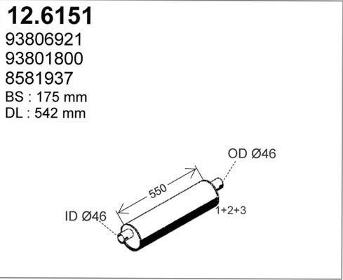 ASSO 12.6151 - Srednji Ispušni lonac www.molydon.hr