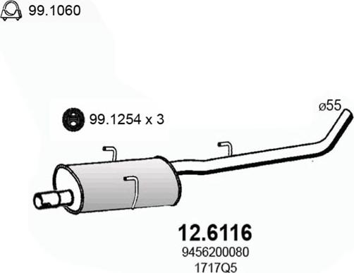 ASSO 12.6116 - Srednji Ispušni lonac www.molydon.hr