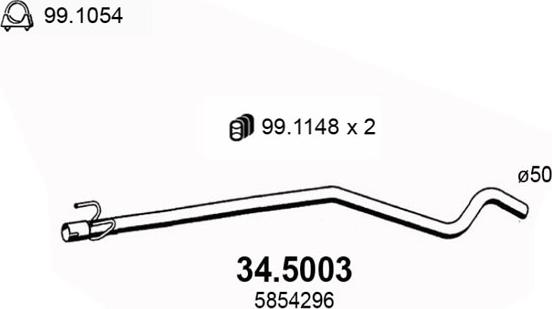 ASSO 34.5003 - Ispušna cijev www.molydon.hr