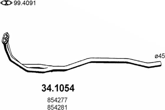 ASSO 34.1054 - Ispušna cijev www.molydon.hr