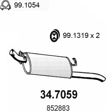 ASSO 34.7059 - Zadnji Ispušni lonac www.molydon.hr