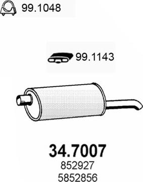 ASSO 34.7007 - Zadnji Ispušni lonac www.molydon.hr