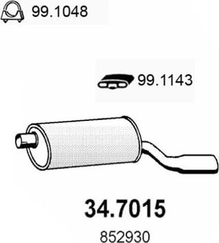 ASSO 34.7015 - Zadnji Ispušni lonac www.molydon.hr