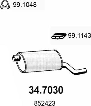 ASSO 34.7030 - Zadnji Ispušni lonac www.molydon.hr