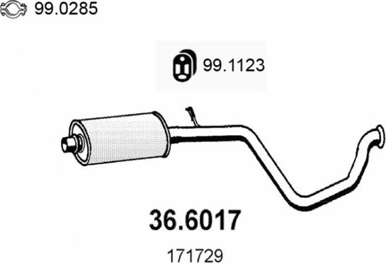 ASSO 36.6017 - Srednji Ispušni lonac www.molydon.hr