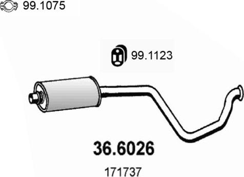 ASSO 36.6026 - Srednji Ispušni lonac www.molydon.hr