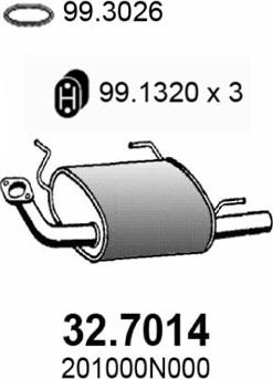 ASSO 32.7014 - Zadnji Ispušni lonac www.molydon.hr