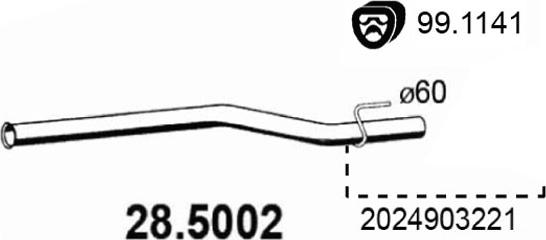 ASSO 28.5002 - Ispušna cijev www.molydon.hr