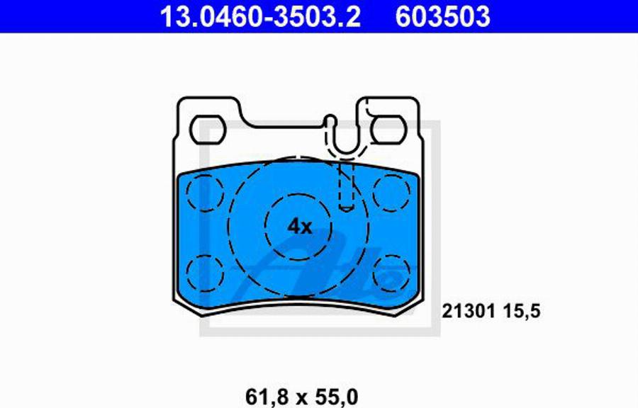 ATE 603503 - Komplet Pločica, disk-kočnica www.molydon.hr