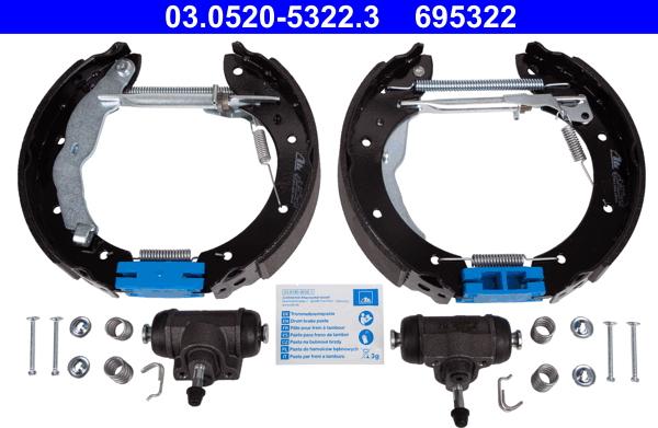 ATE 03.0520-5322.3 - Komplet kočnica, bubanj kočnice www.molydon.hr