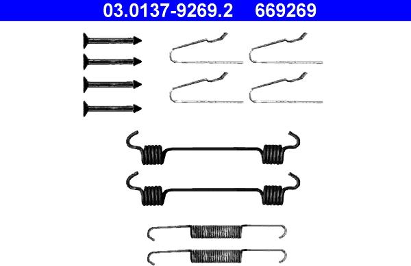 ATE 03.0137-9269.2 - Komplet pribora, kočione papuce rucne kočnice www.molydon.hr