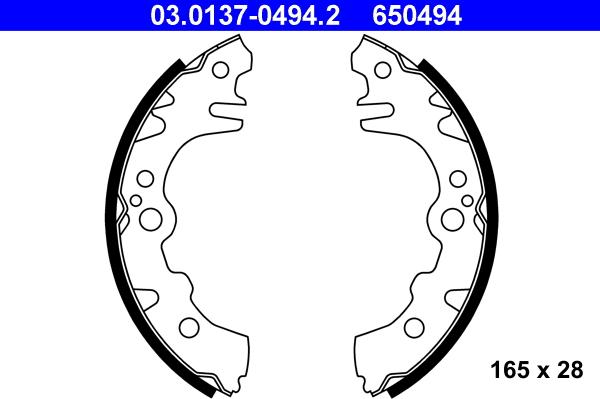 ATE 03.0137-0494.2 - Komplet kočnica, bubanj kočnice www.molydon.hr