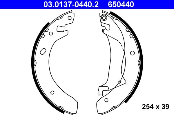 ATE 03.0137-0440.2 - Komplet kočnica, bubanj kočnice www.molydon.hr