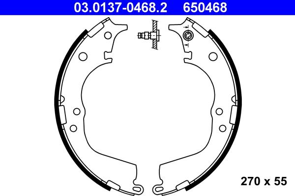 ATE 03.0137-0468.2 - Komplet kočnica, bubanj kočnice www.molydon.hr