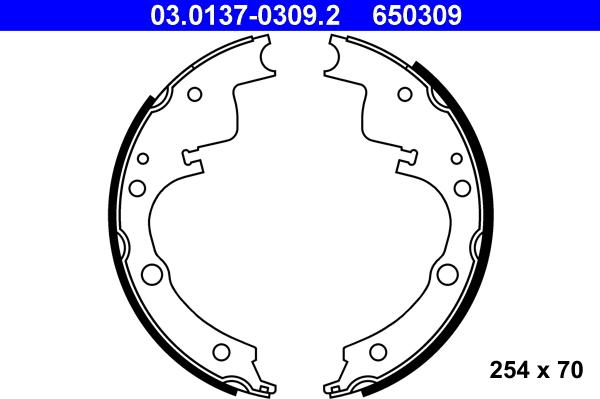 ATE 03.0137-0309.2 - Komplet kočnica, bubanj kočnice www.molydon.hr