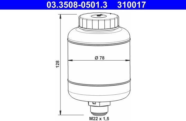 ATE 03.3508-0501.3 - Ekspanziona posuda , kočiona tekućina www.molydon.hr