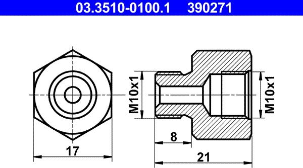 ATE 03.3510-0100.1 - Adapter, kočioni Vod www.molydon.hr