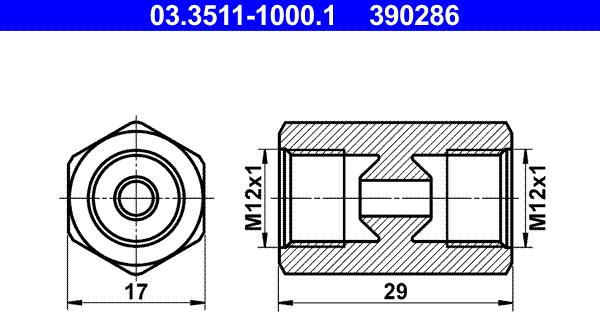 ATE 03.3511-1000.1 - Adapter, kočioni Vod www.molydon.hr