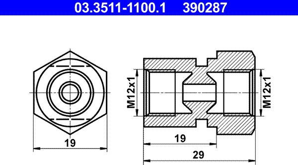 ATE 03.3511-1100.1 - Adapter, kočioni Vod www.molydon.hr