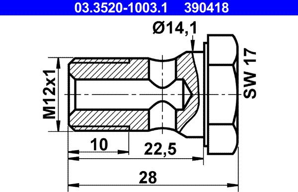 ATE 03.3520-1003.1 - Suplji zavrtanj www.molydon.hr